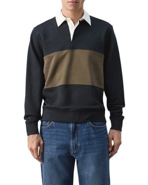 Mango Cotton Polo Sweatshirt - Black