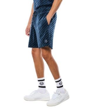 Sergio Tacchini Obliquo Velour Short - Blue