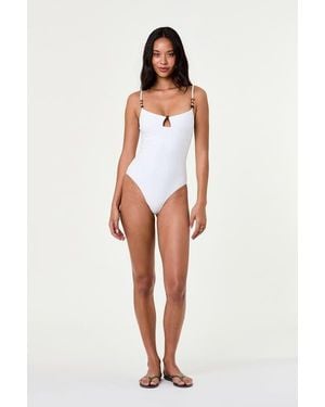 Nicholas Anela One Piece Swim Suit - White
