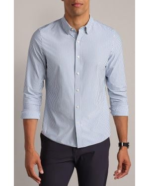 Rhone Commuter Slim Fit Button-Up Shirt - Gray