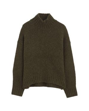Madewell Chunky Alpaca Blend Turtleneck Sweater - Green