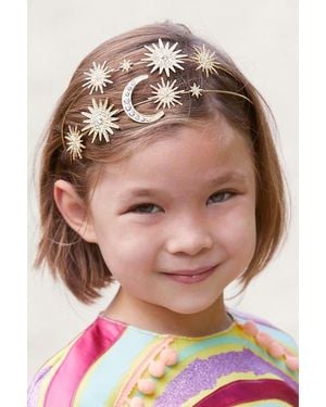 Chasing Fireflies Moon And Stars Tiara - Metallic