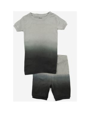 Leveret Kids Cotton Two-Piece Short Printed Pajamas, Vehicles & Adventure - Gray