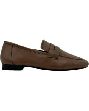 Amie Rafa Tennis Leather Loafers - Brown