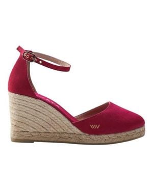 VISCATA Estartit Limited Edition Canvas Espadrille Wedges - Red
