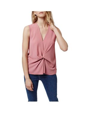 TOPSHOP Tucked Sleeveless Blouse - Red