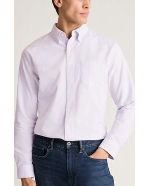 Bonobos Everyday Slim Fit Stripe Cotton Button-Down Oxford Shirt - White