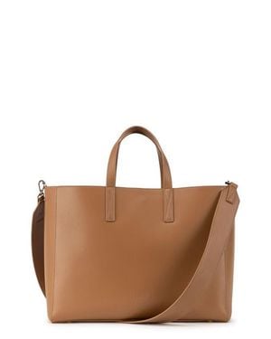 CALPAK Haven Faux Leather 15-Inch Laptop Tote - Brown
