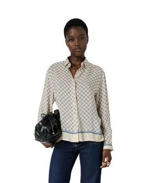 Gerard Darel Clariane Monogram Print Shirt - Gray