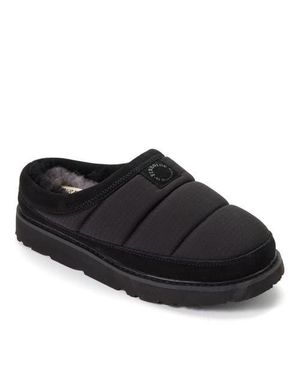 Dearfoams Fireside Greta Sport Nylon Puff Water Repellent Clog - Black
