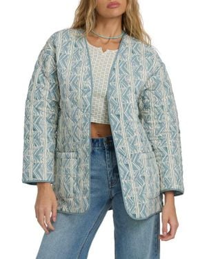 Billabong Day Dreamin Quilted Poplin Shacket - Blue