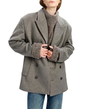 Bardot Hailey Oversize Double Breasted Blazer - Gray