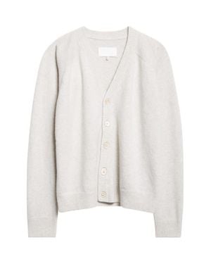 Maison Margiela Wool V-Neck Cardigan - White