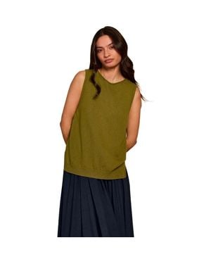 Celtic & Co. Sleeveless Knitted Vest Top - Green