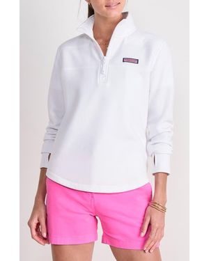 Vineyard Vines Dreamcloth Relaxed Half Zip Sweatshirt - White