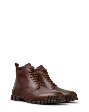 Camper Pix Leather Ankle Boot - Brown