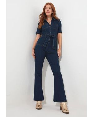 Joe Browns Stretch Denim Jumpsuit - Blue
