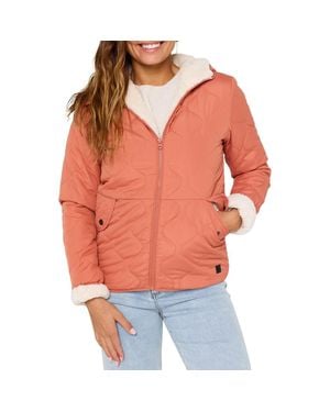 Rip Curl Anti-Series Anoeta Classic Quilted Hooded Jacket - Orange