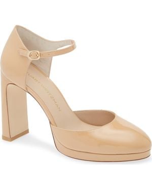 Stuart Weitzman Babette Platform Pump - Natural