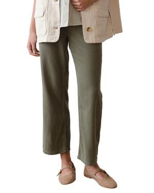 Marine Layer Ella Straight Leg Drawstring Pants - Green