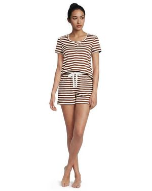 Lands' End Knit 2 Piece Pajama Set - Multicolor