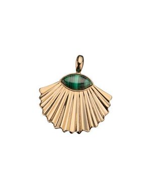 Jennifer Zeuner Rowe Malachite Fan Charm - Metallic
