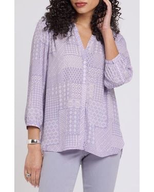 NYDJ Pintuck Top - Purple