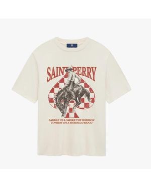 SAINT PERRY Horizon Rider Leather Card Case - White