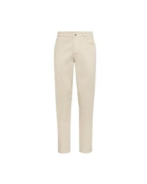 Brunello Cucinelli Comfort Denim Pants - Natural