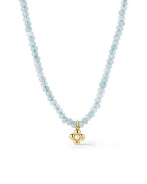 Ana Luisa Liora Jade & Freshwater Pearl Pendant Necklace - Blue