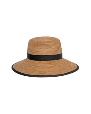 Eric Javits Sunbust Ponytail Notch Sun Hat - Natural