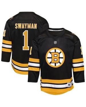 Outerstuff Youth Jeremy Swayman Boston Bruins Home Replica Jersey - Black