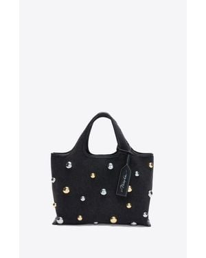 3.1 Phillip Lim Dome Embellishment Mini Market Tote Bag - Black