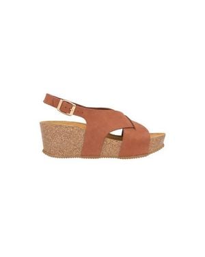 Celtic & Co. Crossover Detail Wedge Sandal - Brown