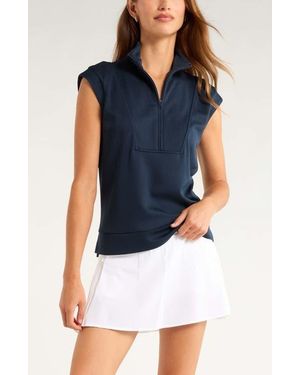 Zella Sleeveless Mesh Top - Blue