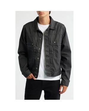 Level 7 Coated Denim Jacket - Black