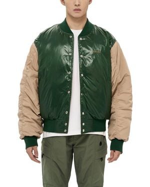 Alpha Style Hamden Reversible Down Varsity Jacket - Green