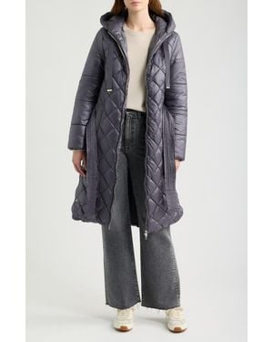 Love Token Malik Quilted Puffer Coat - Black