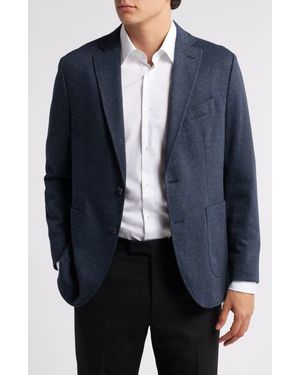 GRUNER 1949 Alfi Herringbone Knit Sport Coat - Blue