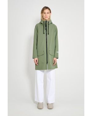 Stutterheim Mosebacke Patch Matte Raincoat - Green