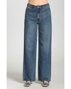 Apny Featherweight Wide Leg Jeans - Blue