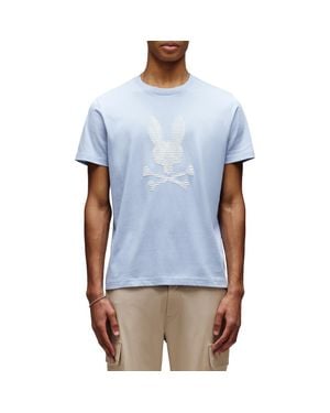 Psycho Bunny Grant Dimensional Bunny Pima Cotton Graphic T-Shirt - Blue