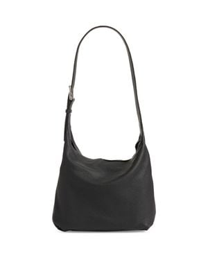 The Row Isa Leather Shoulder Bag - Black