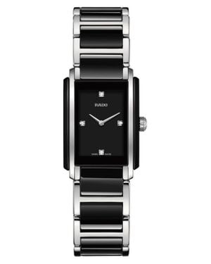 Rado Integral Diamonds Bracelet Watch, 22Mm X 33Mm - Black