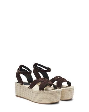 BOSS Machica Espadrille Platform Sandal - Black