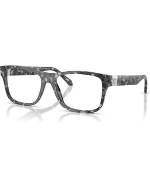 Versace 54Mm Square Optical Glasses - Metallic