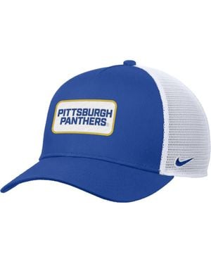 Nike Pitt Panthers 2025 On-Field Rise Trucker Performance Adjustable Hat - Blue