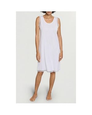 Hanro Inaya Scallop Tank Dress - White