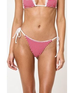 LSPACE Samba Bitsy Side Tie Bikini Bottoms - Pink