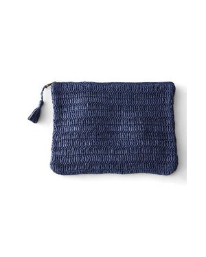 Haven Well Within Straw Clutch - Blue